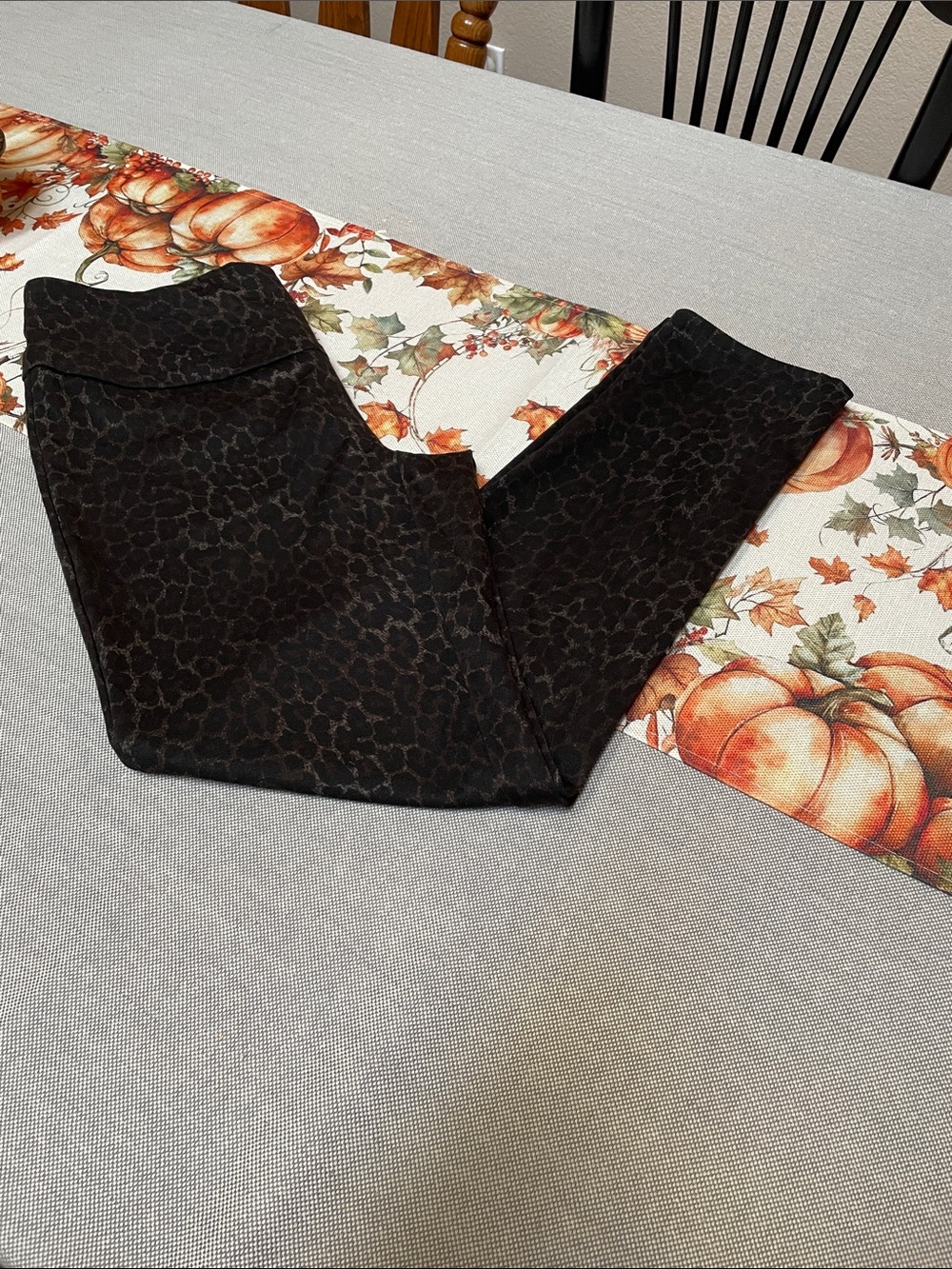 Fit Sight Black Leopard Print Leggings, S